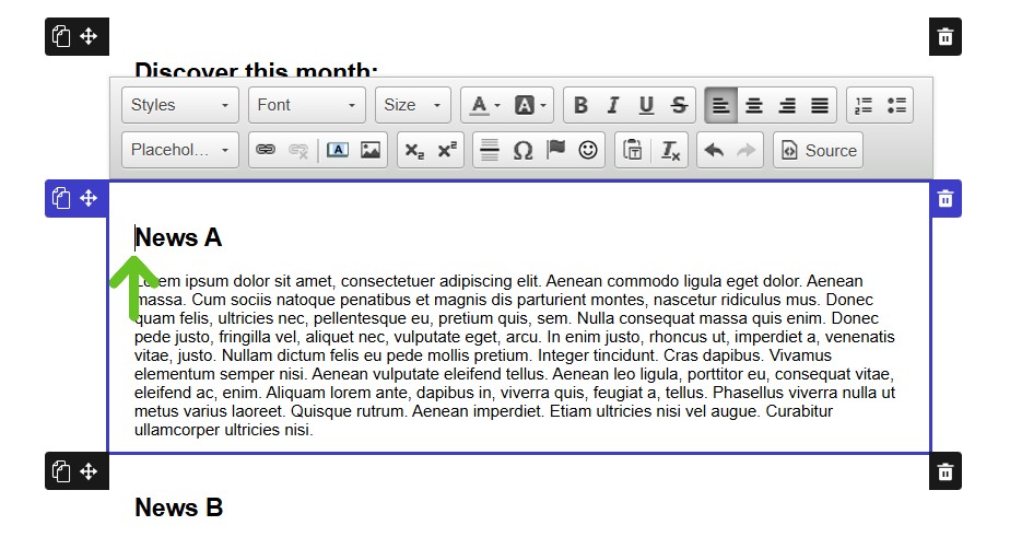 Put your mouse at the spot you would like to put your anchor